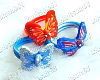   lots 100pcs mixed butterfly animal FIMO charm Fashion rings NEW  