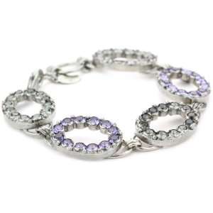  Sorrelli Chantilly Lace Open Oval Crystal Silver Tone 