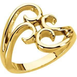    50831 14K Yellow Gold Ring Metal Fashion Remount Ring Jewelry