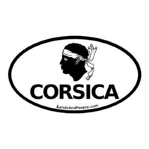  Corsica Corse France Black on White Car Bumper Sticker 
