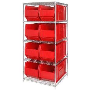  Large 36 Stack Container Chrome Wire Shelving Unit   WR5 
