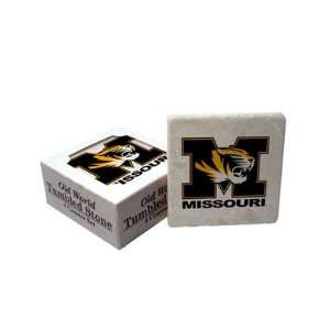 Missouri Tigers Tumbled Stone Coaster Set:  Sports 