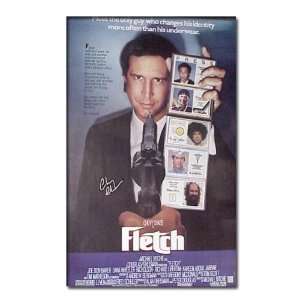    Chevy Chase Autographed Fletch Movie Poster