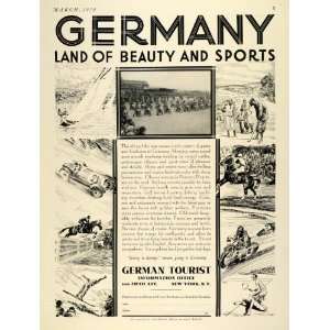  1930 Ad Germany Tourism European Vacation Sightseeing Golf 