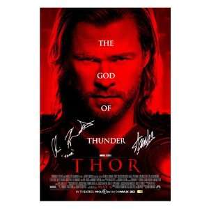 Chris Hemsworth & Stan Lee Autographed Thor 27x40 D/S Final Movie 