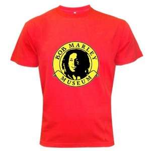 Bob Marley Band Music Red Color T shirt Logo III:  Sports 