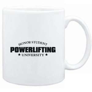  Mug White  Honor Student Powerlifting University  Sports 