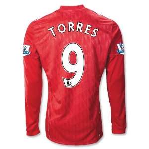  Adidas Liverpool 10/11 TORRES Home LS Soccer Jersey 