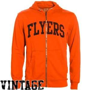 Original Retro Brand Philadelphia Flyers Orange Raw Edge Full Zip 