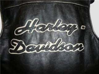   Davidson Leather Vest HD Part #98249 98VM Distressed Bronco XL  