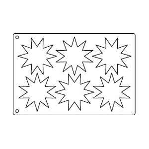 Tuile Template, 10 Point Star, 5 each. Overall Sheet 10.5 x 15.5 