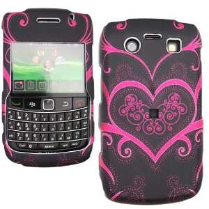  Blackberry 9700 BOLD / ONYX Black Heart fashion snap on 