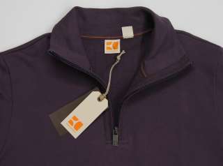 HUGO BOSS ORANGE Men Scura US Quarter Zip L/S Sweatshirts   Purple 