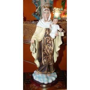  Our Lady of Carmen Sculpture 17.5h Nuestra Señora Del 