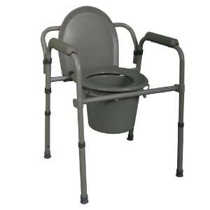    Deluxe Foldable Steel 3 in 1 Commode
