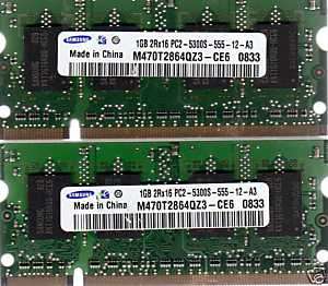 NEW 2GB 2x 1GB Dell Latitude D520 D530 D531 D610 Memory  