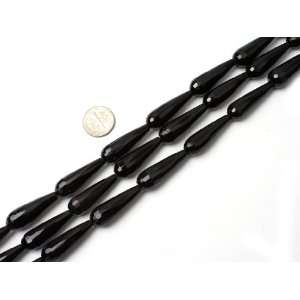  drop faceted black agate beads strand 15 Jewelry Loose Gemstone 