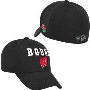  adidas Wisconsin Badgers Rose Bowl Flex Hat FLX: Sports 
