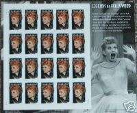 LEGENDS OF HOLLYWOOD LUCILLE BALL 2001 MNH STAMP SHEET  