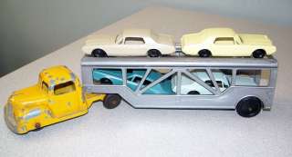 Vintage Toosie Toy Car Transporter / Carrier & 4 Plastic F & F Cars 