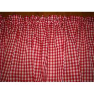    New Custom Made Valance From Red Gingham Fabric: Everything Else