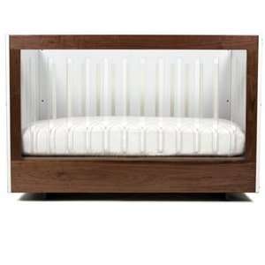   Roh Collection Crib   Walnut & White 1 Side Acrylic 