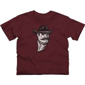 New Mexico State Aggies Youth Distressed Primary T Shirt   Maroon 