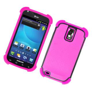 For Samsung Galaxy S II T Mobile/SGH T989 Silicone/Hard TPU Case Pink 