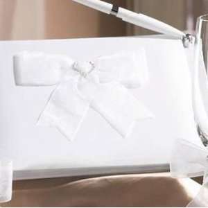   Bow Wedding Perfections White Guest Book & Pen Set 