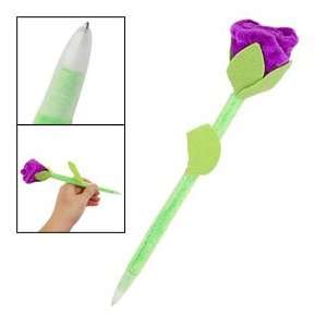   Green Purple Slim Rose Blue Ink Writing Ballpoint Pen: Office Products