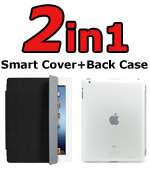 Grey Magnetic Front Smart Cover+Clear Crystal Hard Back Case For The 