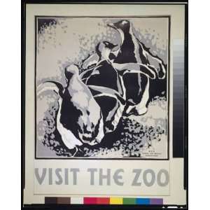  WPA Poster Visit the zoo