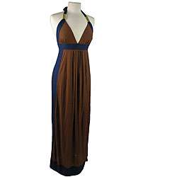 Bags Womens Brown Maxi Dress (Size XS)  Overstock