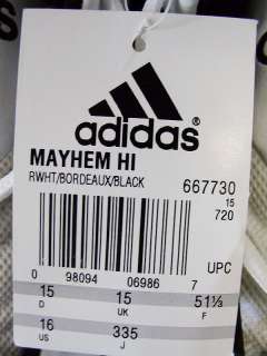 Adidas Mayhem Hi Top Cleats Mens US 16 Football Shoes  
