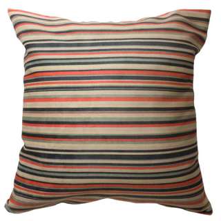 EM08 White Green Orange Stripe Velvet Cushion/Pillow/Throw Cover 