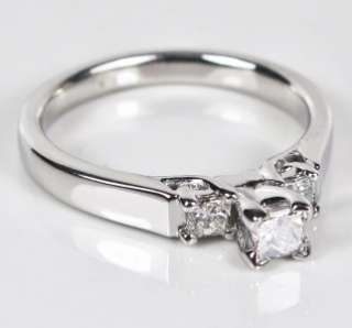   14k White Gold 2/3ct G SI2 Princess Cut Diamond Engagement Ring 4.3g