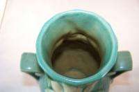 Roseville Pottery Green/Blue Clematis Vase 108 8  