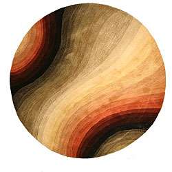 Hand tufted Desertland Multicolor Wool Rug (6 Round)  Overstock