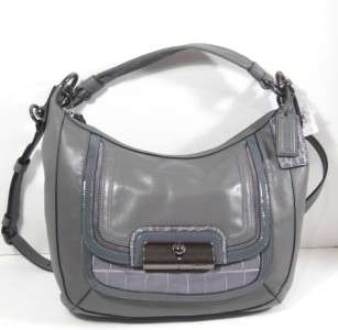 NWT COACH Kristin Spectator Gray Leather Hobo Shoulder Bag 18287 