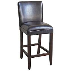29 inch Luxury Brown Faux Leather Barstool  
