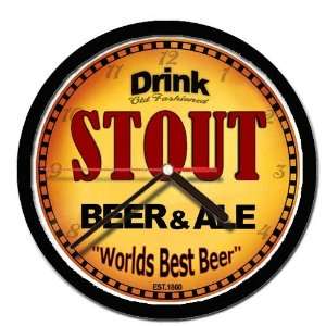 STOUT beer and ale cerveza wall clock