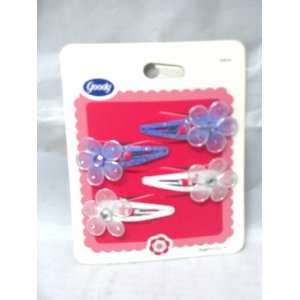  Goody 4pc Assorted Color Flower Clips (22012) Beauty