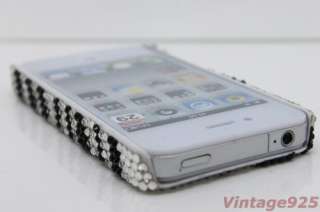 Authentic Crystal Bling Animal Print Zebra Iphone 4S 4 Back Case AT&T 