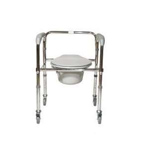  Foldable Steel Commede with Casters Health & Personal 
