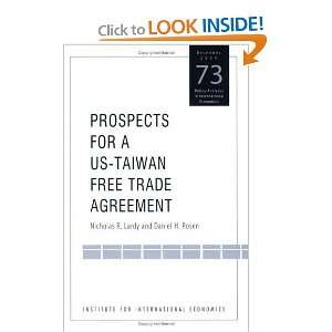 For A US Taiwan Free Trade Agreement (Policy Analyses in International 