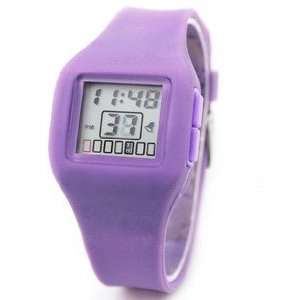  Fashion Jelly Candy Color Sports Watch Purple Everything 