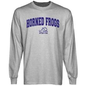 TCU Horned Frogs Tshirt : TCU Horned Frogs Ash Logo Arch Long Sleeve T 