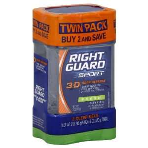 Right Guard Sport Antiperspirant & Deodorant, Clear Gel, Fresh, Twin 