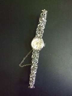 Lovely ACCURIST Silver Tone Metal & Marcasite Cocktail Watch Working 