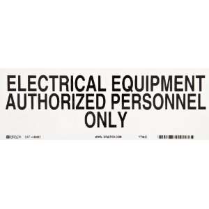   Electrical Hazard Sign, Legend Electrical Equipment Authorized